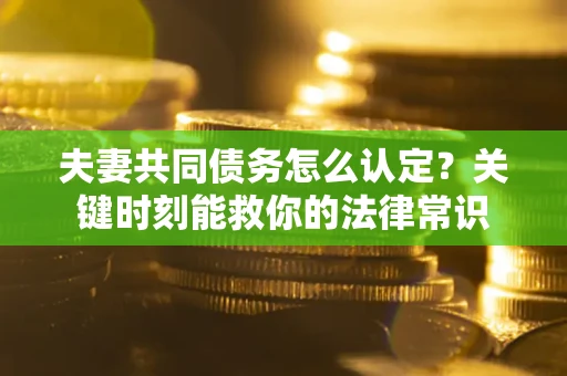 北京夫妻共同债务怎么认定？关键时刻能救你的法律常识